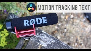 Motion Tracking Text Tutorial in DaVinci Resolve 15