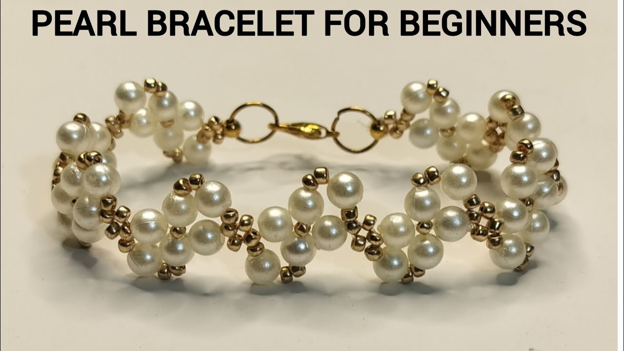 Easy Pearl Bracelet Making At Home || Diy Jewellery Easy Tutorial For ...