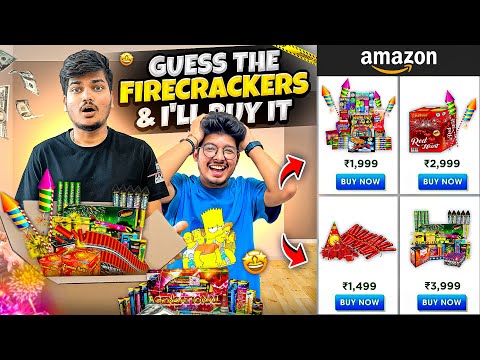 Guess The Fire Crackers🧨 And I’ll BUY IT 50,000Rs VIP Crackers😍🎆 -Ritik Jain Vlogs