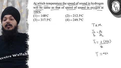 At which temperature the speed of sound in hydrogen will be same as...
