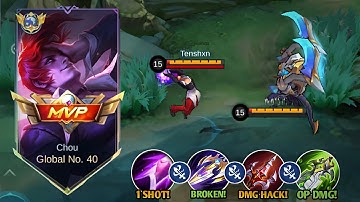 WHEN GLOBAL CHOU ABUSED THIS FULL ONE SHOT BUILD & EMBLEM AGAINST META HEROES 🔥🔥