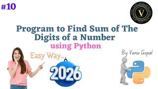 Python Program To Find Sum Of Digits Of A Number | Sum Of The Digits Of A Number Program In Python
