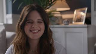 Binky and India at home with Alexa and Echo Dot Kids