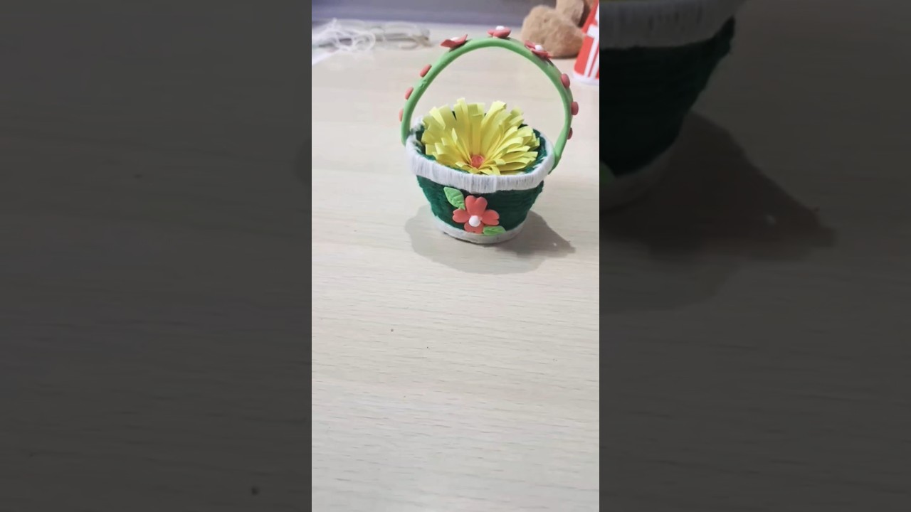 Beautiful Wool Basket Making at Home | Easy Handmade Basket with Wool 🧶🧺