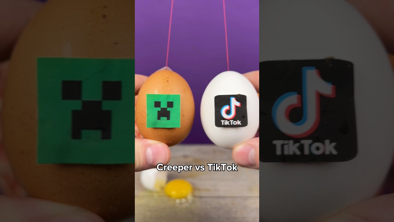 Creeper vs TikTok Eggs