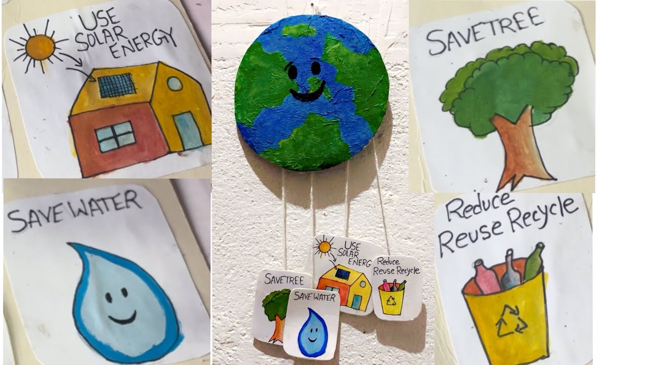 Save Craft Best craft for save earth 🌍 please save earth #bestscienceproject - YouTube