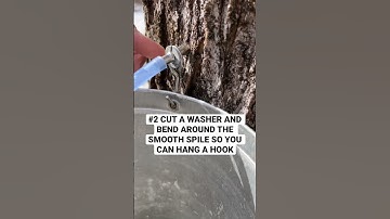 Hacks for hanging maple sap buckets.