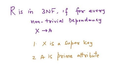Normalization - 1NF, Prime Attribute, Full Functional Dependency, 2NF, Transitive Dependency