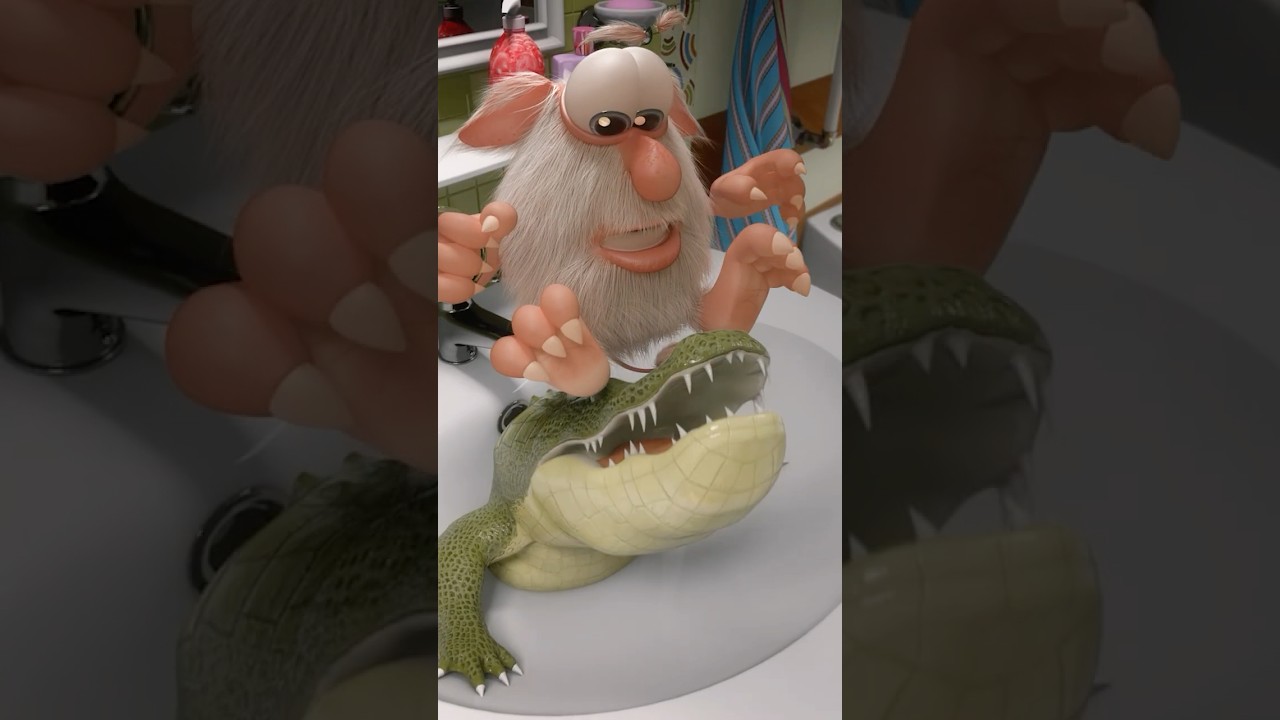 Crocodile Alert! 🐊 Unexpected Guest in Booba's Bathroom 😳 #booba #shorts #cartoon
