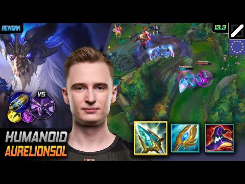 Humanoid Mid Aurelion Sol Build Rod of Ages First Strike - LOL EUW 13.3