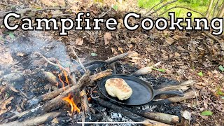 Solo Spring Camping and Cooking  Calzones, Wildlife, Tent