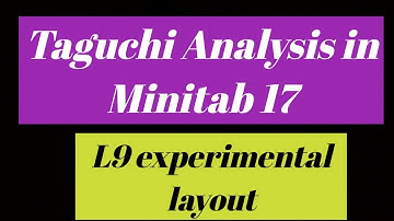 taguchi analysis using minitab 17 || design of experiment by using minitab 17