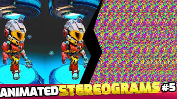ANIMATED STEREOGRAMS 5 (MAGIC EYE PICTURES & ANSWERS & HOW TO SEE MAGIC EYE TUTORIAL) #magiceye #sbs