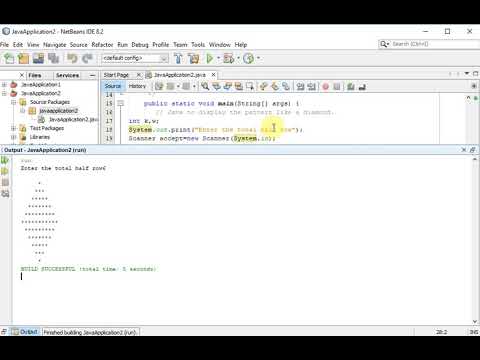 Java to create diamond pattern  .