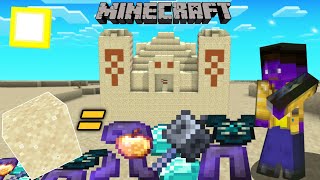 minecraft but sand gives op items