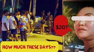 Boom Boom freelancer tells how much these days?? Pattaya Beach road scenes