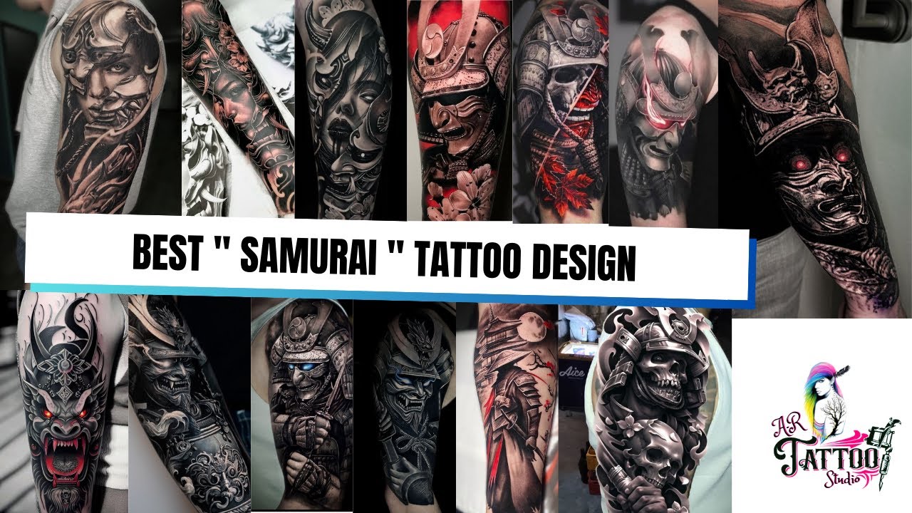Japanese Style Samurai Tattoos Samurai Oni Blossom Tattoo Design