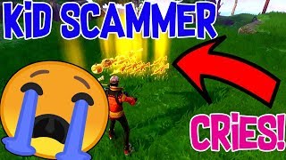 Yo what's up guys! in today's video we scammed another scammer
fortnite save the world! this kid was so amazing he even donated
things to me video...