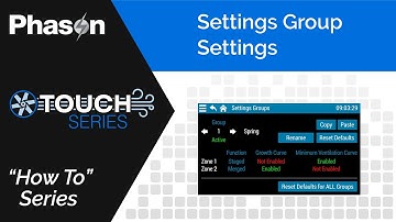 Switch Between Settings with Ease | Phason Controls Supra & Plus Touch Settings Groups Setup Guide