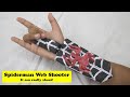 I made SPIDERMAN WEB SHOOTER that really Shoots (हिंदी में) | Easy DIY Superhero Paper Weapons Craft