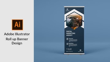 Roll up /Pop Up Banner Design Tutorial in Bangla -Adobe Illustrator