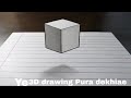 How To Draw 3D Drawing On Paper || 3D Arts Trick || Floating Cube ||