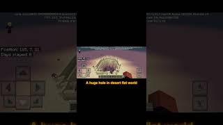 A huge hole in desert flat world #minecraftdesert #minecraftflatworld #minecraftshorts #minecraft