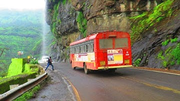 माळशेज घाट:COMPILATION OF 5 BEAUTIFUL MSRTC BUS BACK TO BACK AT MALSHEJ GHAT |