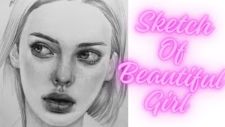 Sketch Of Beautiful Girl 😍 || Learn to draw sketch of Girl for beginners @artistic_babygirl