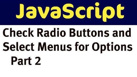 Use JavaScript to Check Radio Buttons and Select Menu - Options for a Product (Part 2)