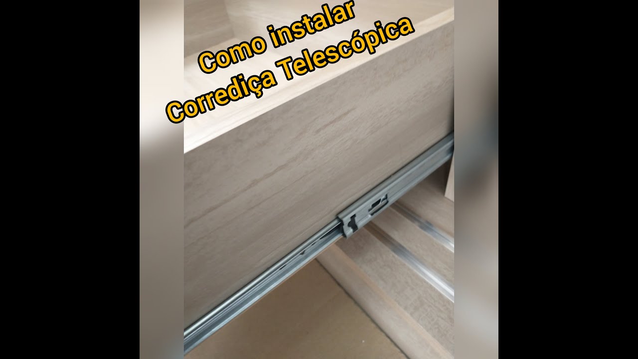 Como instalar Corrediça Telescópica - YouTube