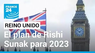 El primer ministro británico presentó su plan para 2023, con economía y migración como ejes