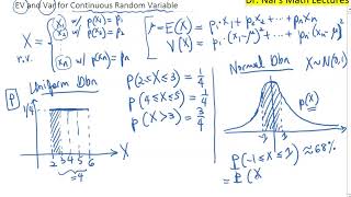 Math 8.03 EV and Var for Continuous Random Variables