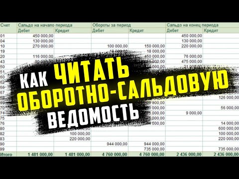 Как читать оборотно-сальдовую ведомость Подробнее https://t.me/obuchenie14