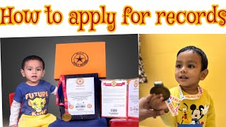 How to apply for NOBLE WORLD RECORD 🏅| baby records| record process |#@Charvikaryan