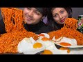 Extreme spicy noodle challenge with mom  2x spicy noodles eating challenge  eating show  mukbang