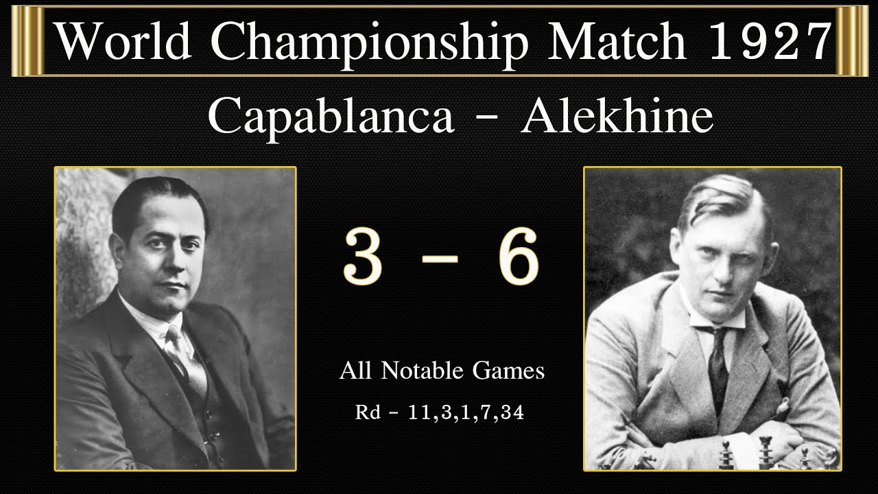 The 1927 World Chess Championship (Capablanca vs Alekhine) 