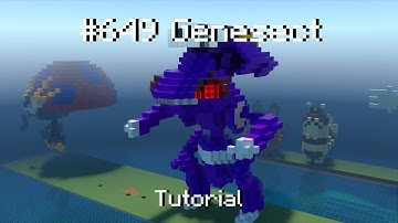 How to build a Pokémon Genesect statue in minecraft (Tutorial)