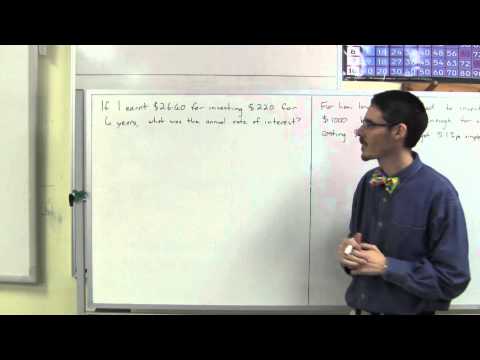 Simple interest - working backwards