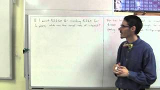Simple interest - working backwards