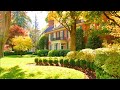 BEAUTIFUL Autumn Colours in old Toronto area and some Halloween decoration 4k