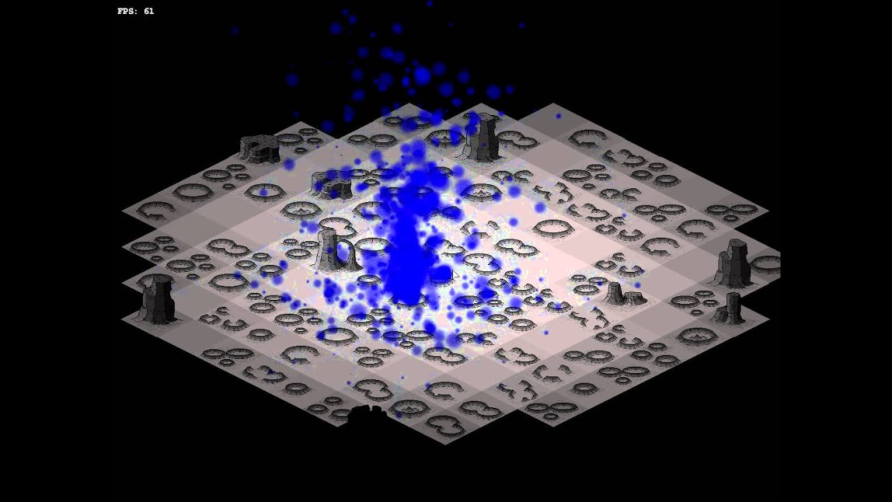 Particles with alpha blending - YouTube