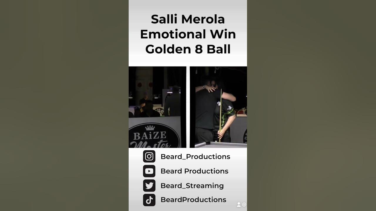 Emotional Win Golden 8 Ball 8ballpool billiards cuesports YouTube