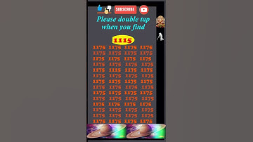 Find (Spot)1115 in 5 seconds, #observation  #skills , Visual Test,  #search #puzzle #shorts #quiz