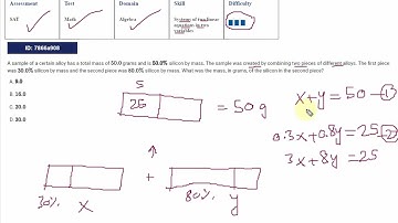 Mixing of Alloys problem of SAT #50 | #satexam #algebra #maths