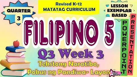 Filipino 5 Quarter 3 Week 3 MATATAG Curriculum / Revised K-12 LE Based PowerPoint Presentation