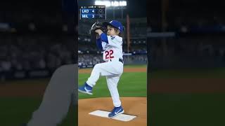 “You won’t believe who the Dodgers brought in to close the game… and she’s only six years old!”