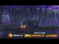 How to create helloween house in Blender | how to create Landscape background in blender 3.0