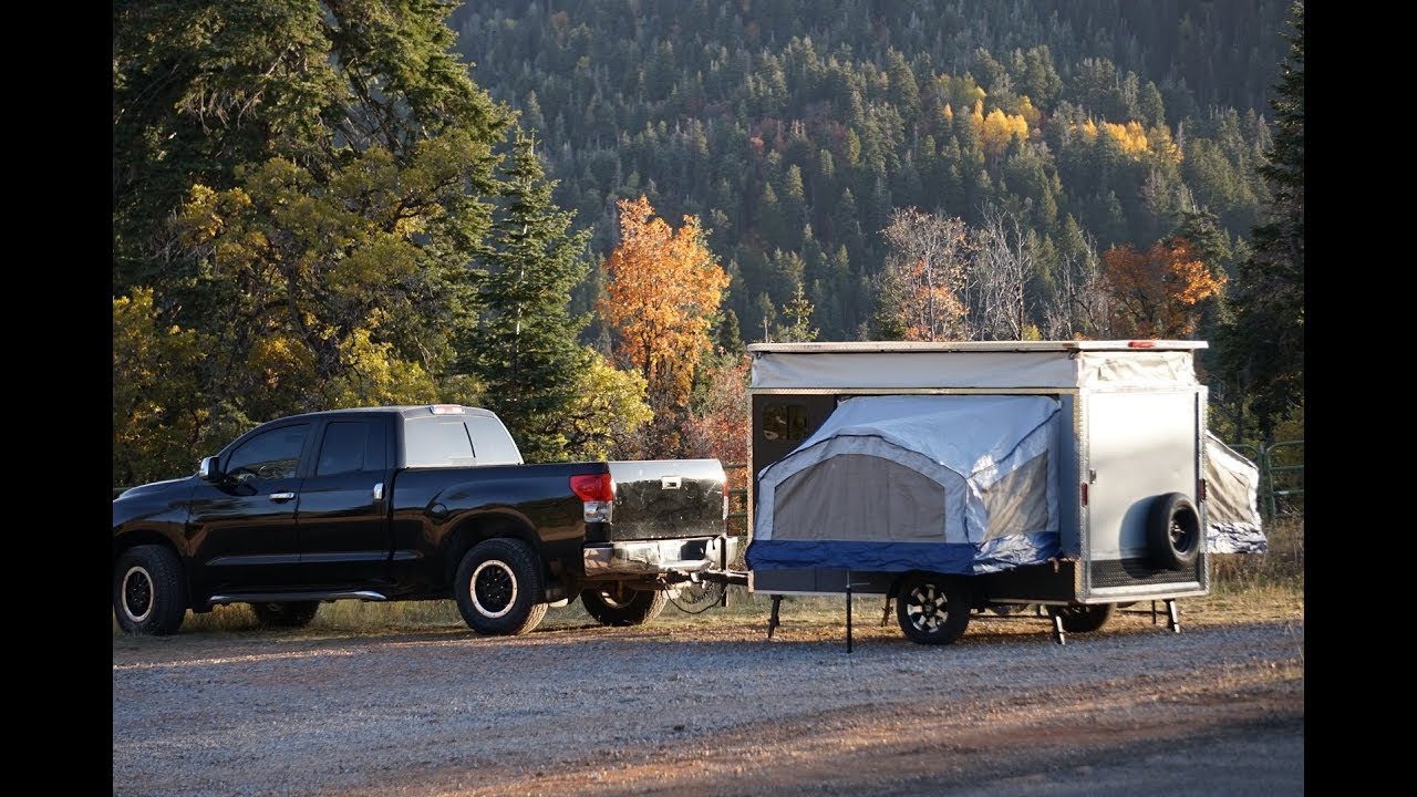 Pop Top Cargo Trailer Conversion Camper And Enclosed Toy Hauler Photo
