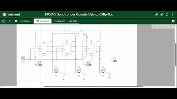 MOD-5 Synchronous Counter Using JK Flip-flop